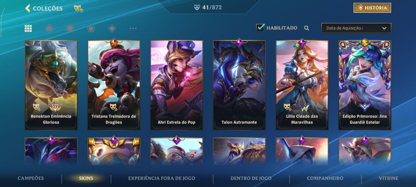 Conta platina level 90 lol wild Rift