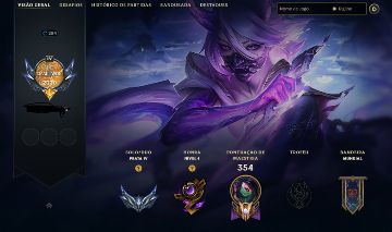 CONTA DE LOL COM QUASE 800K DE MAESTRIA DE AKALI E VARIAS SKINS