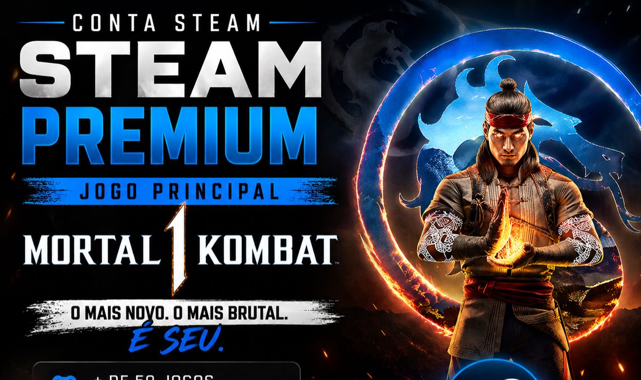 Conta Steam com +50 jogos incluindo mk 1, mk 11, mk x