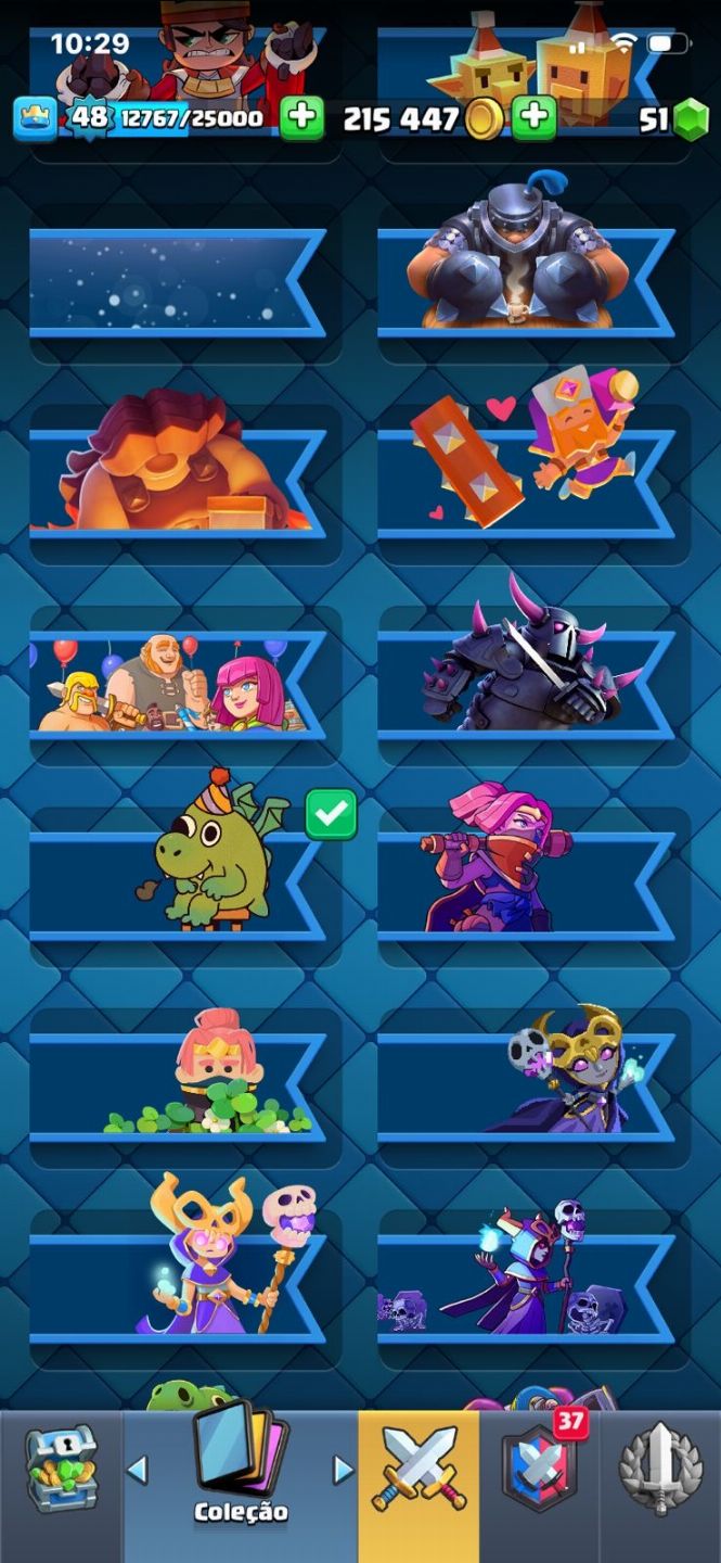 Conta de clash Royale gemada no preço/ com vários itens raros