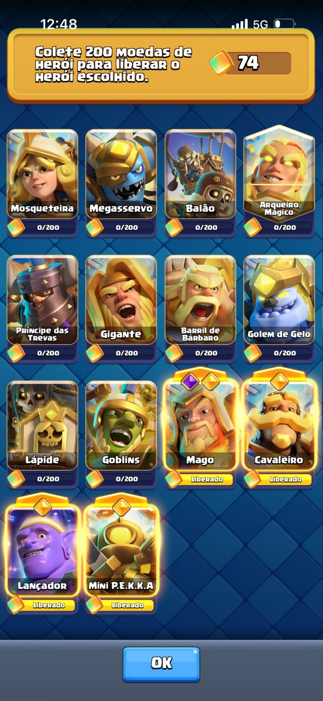 Conta Clash Royale Arena 30 - 4700 Gemas