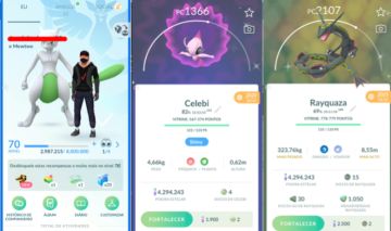 CONTA POKEMON GO LEVEL 70 | 103 LENDARIO | 200 BRILHANTE | MEW E CELEBI SHINY