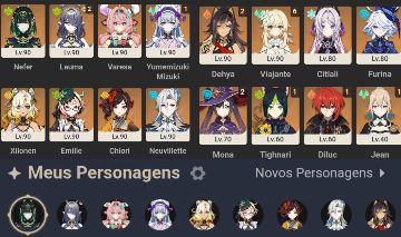 CONTA GENSHIN - LAUMA C2 + BIS, NEUVILETTE + BIS, XILONEN + BIS, CHIORI + BIS