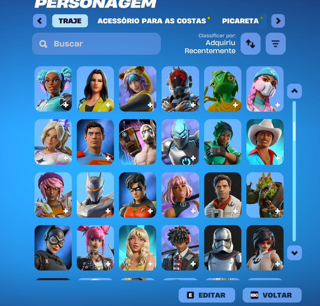 CONTA FORTNITE SEASONS ANTIGAS E PACOTES EXCLUSIVOS