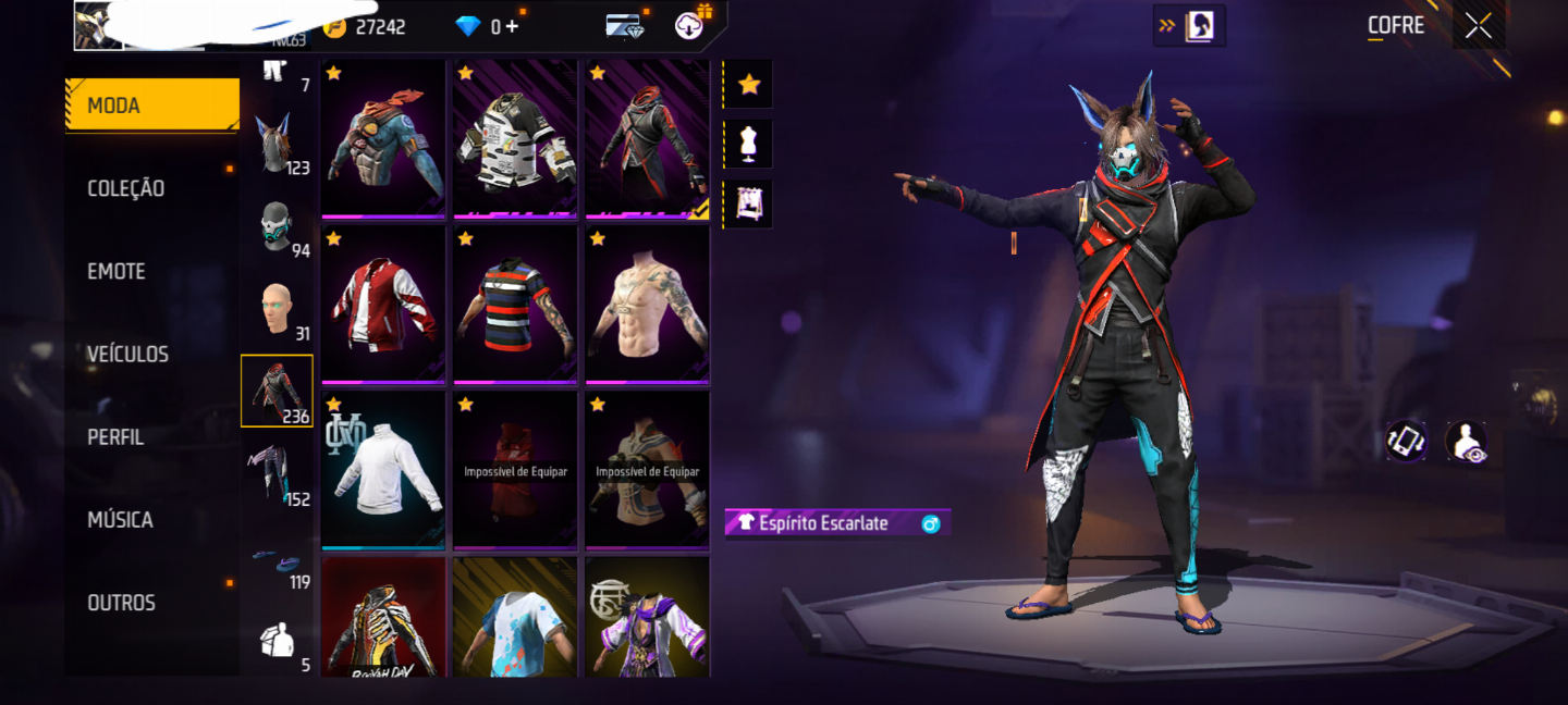 Conta Free Fire rara