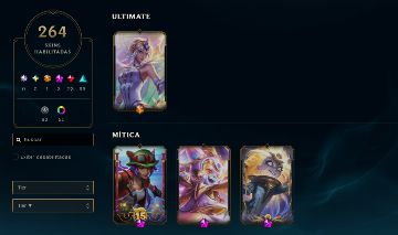 CONTA LOL FULL CHAMP UNICO DONO 264 SKINS