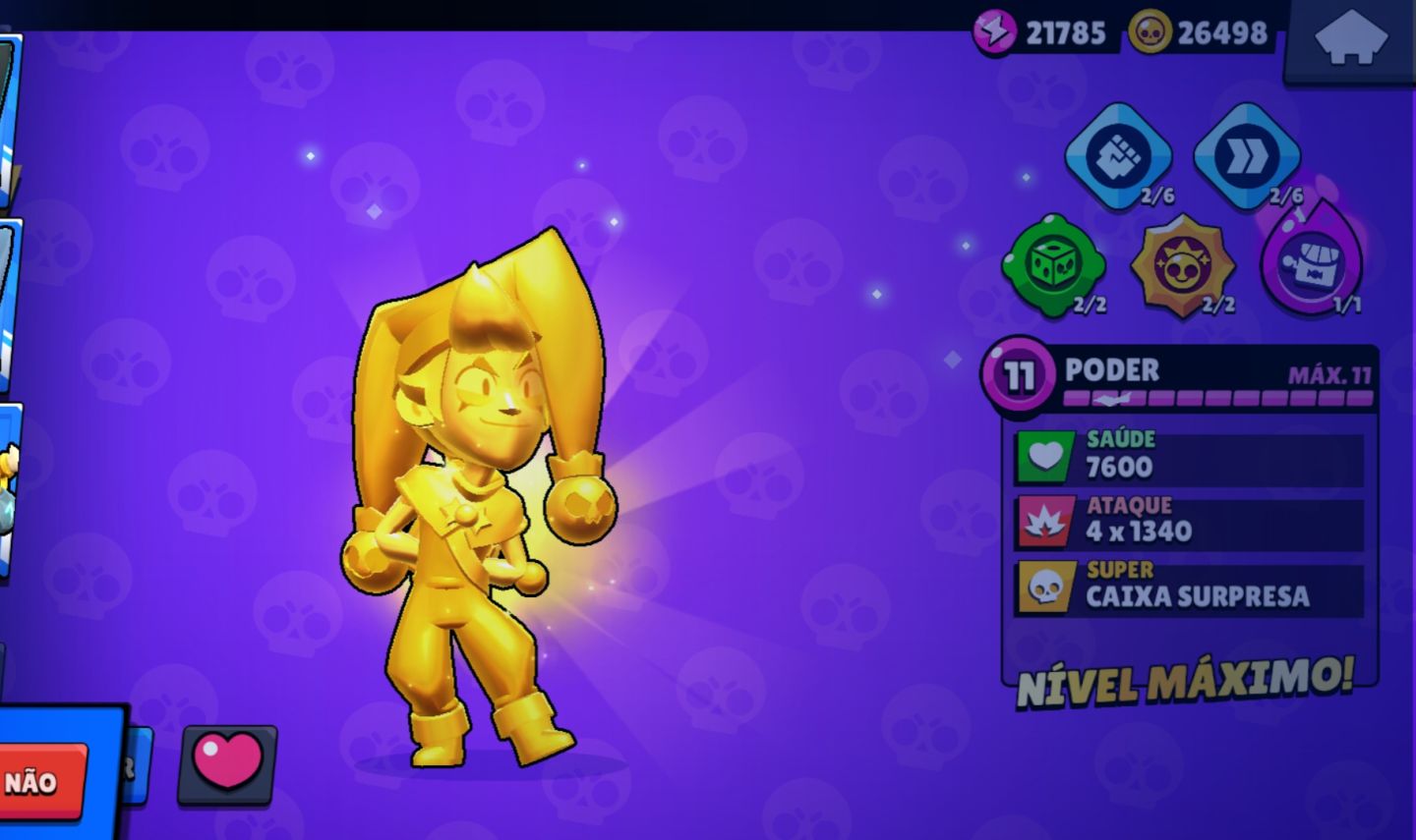Conta Brawl Stars 28k | 289 SKINS (6 Lendárias + 3 Hipercargas) | Único Dono