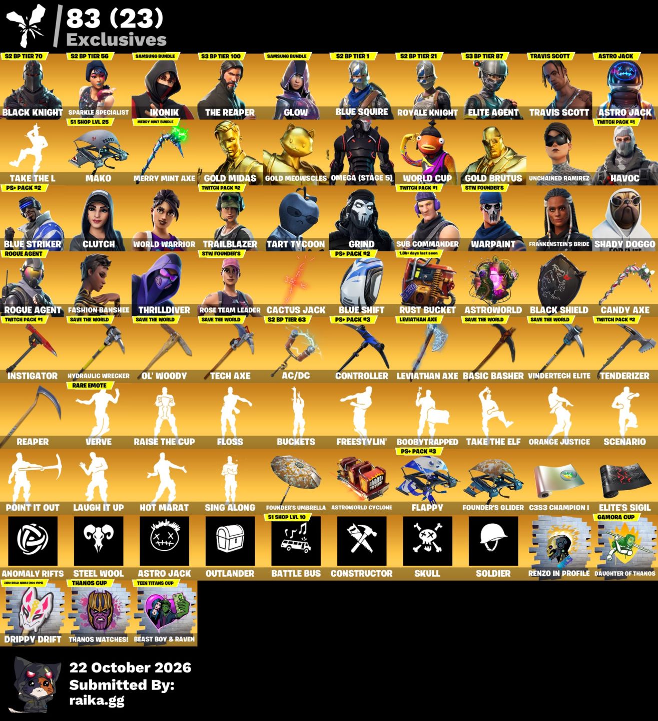 CONTA FORTNITE RARA | SKINS EXCLUSIVAS + ITENS OG | CONTA DE COLECIONADOR