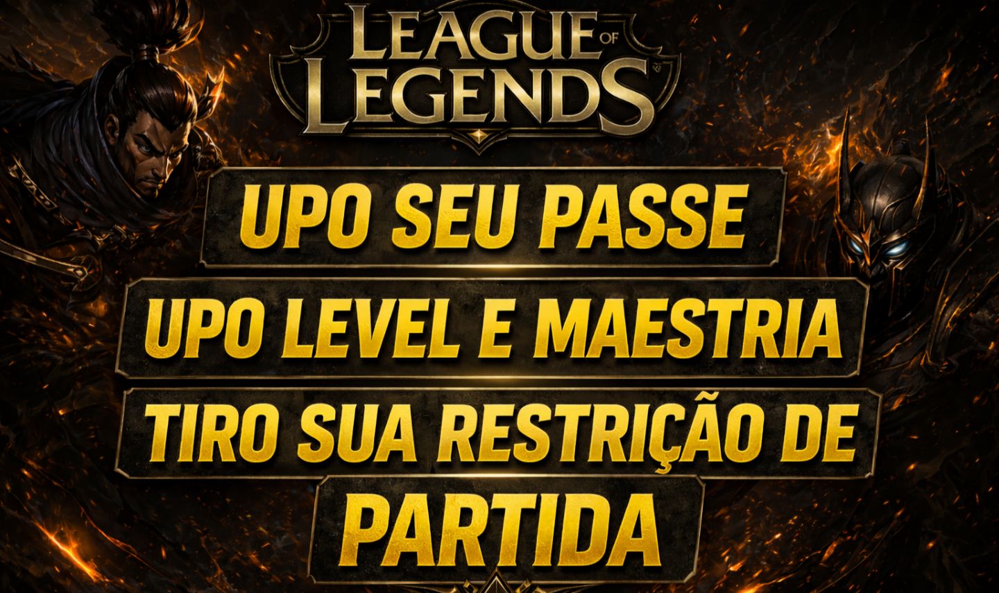 Tiro sua restrição de fila no LOL - Upo Passe,Maestria,Level