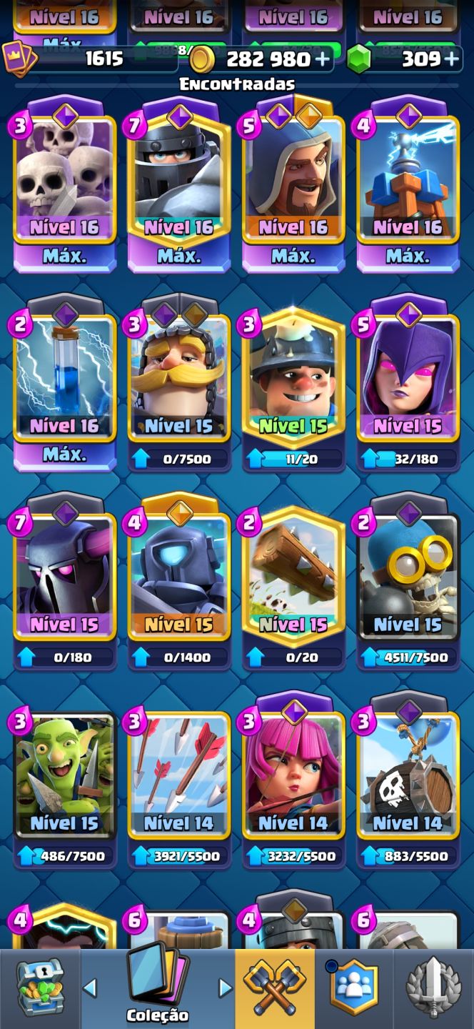 Conta clash royale nível 16.. mais de 13000 troféus