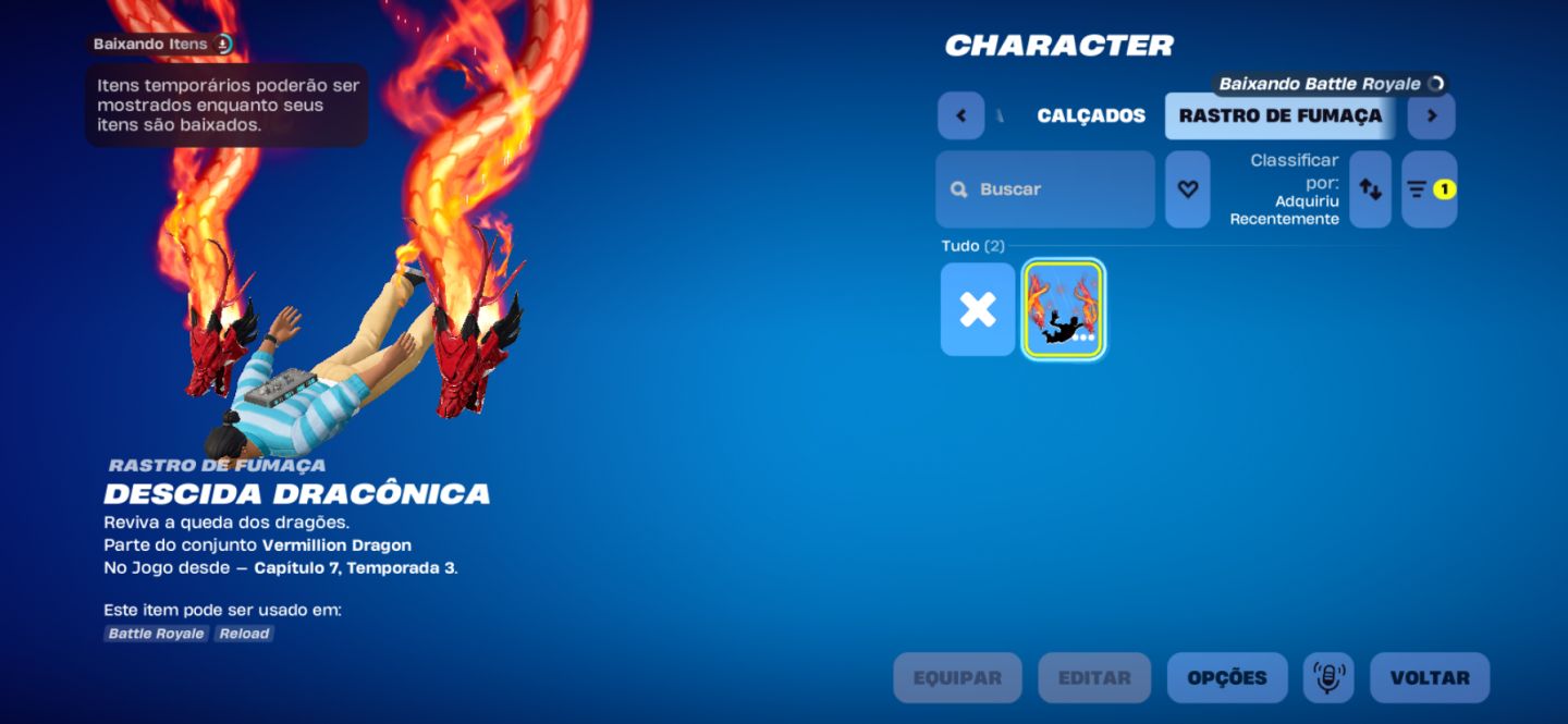 Conta de Fortinite, com 100 vbucks, e 3 skins