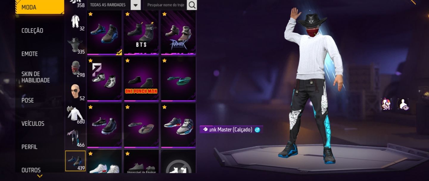 Conta Free Fire com 4, 5 Passe, Ragnarok, Angelical, One Punch Man + Prime 8