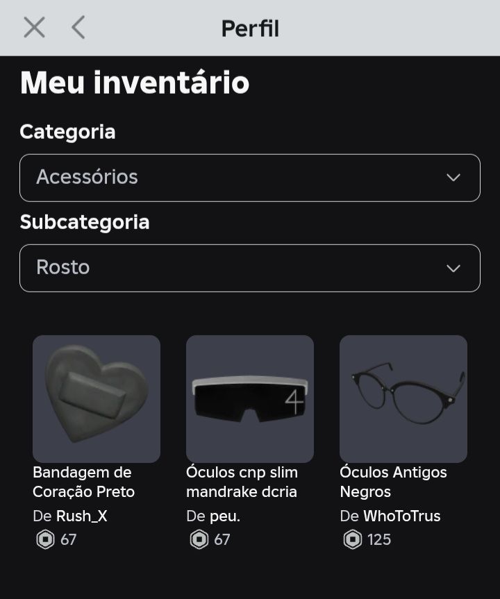 Conta de roblox para (mais de 5k de robux gastos)