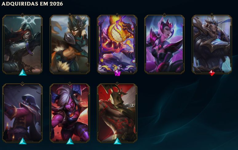 Conta LoL Unranked Nível 564 - 249 skins - Todos Campeões