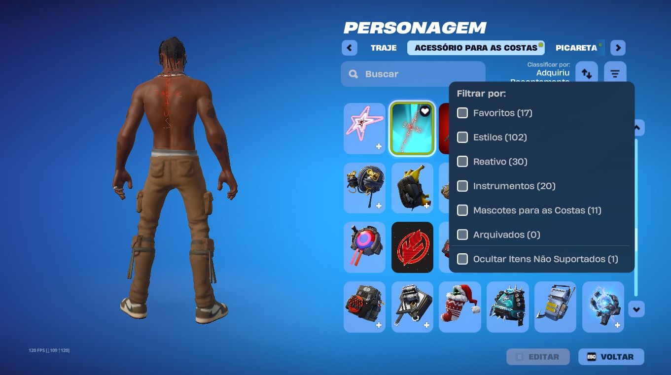 Conta FORTNITE OG com skins raras, TRAVIS SCOTT E MAIS