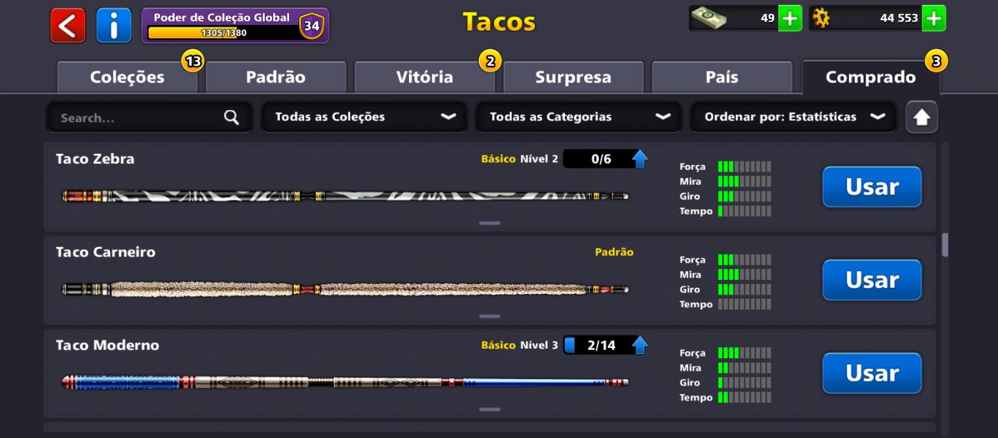 CONTA DE 8 BALL POOL