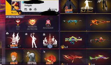 CONTA GEMADA COM NARUTO / TRANSFORMAÇÕES BEM BARATO FREEFIRE