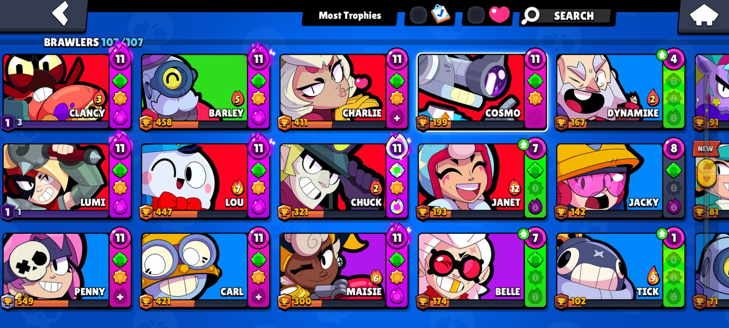 CONTA BRAWL STARS COM TODOS BRAWLERS