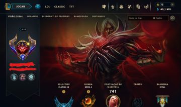 CONTA LOL MONO VLADIMIR 1.5KK PLAT III 191 SKINS