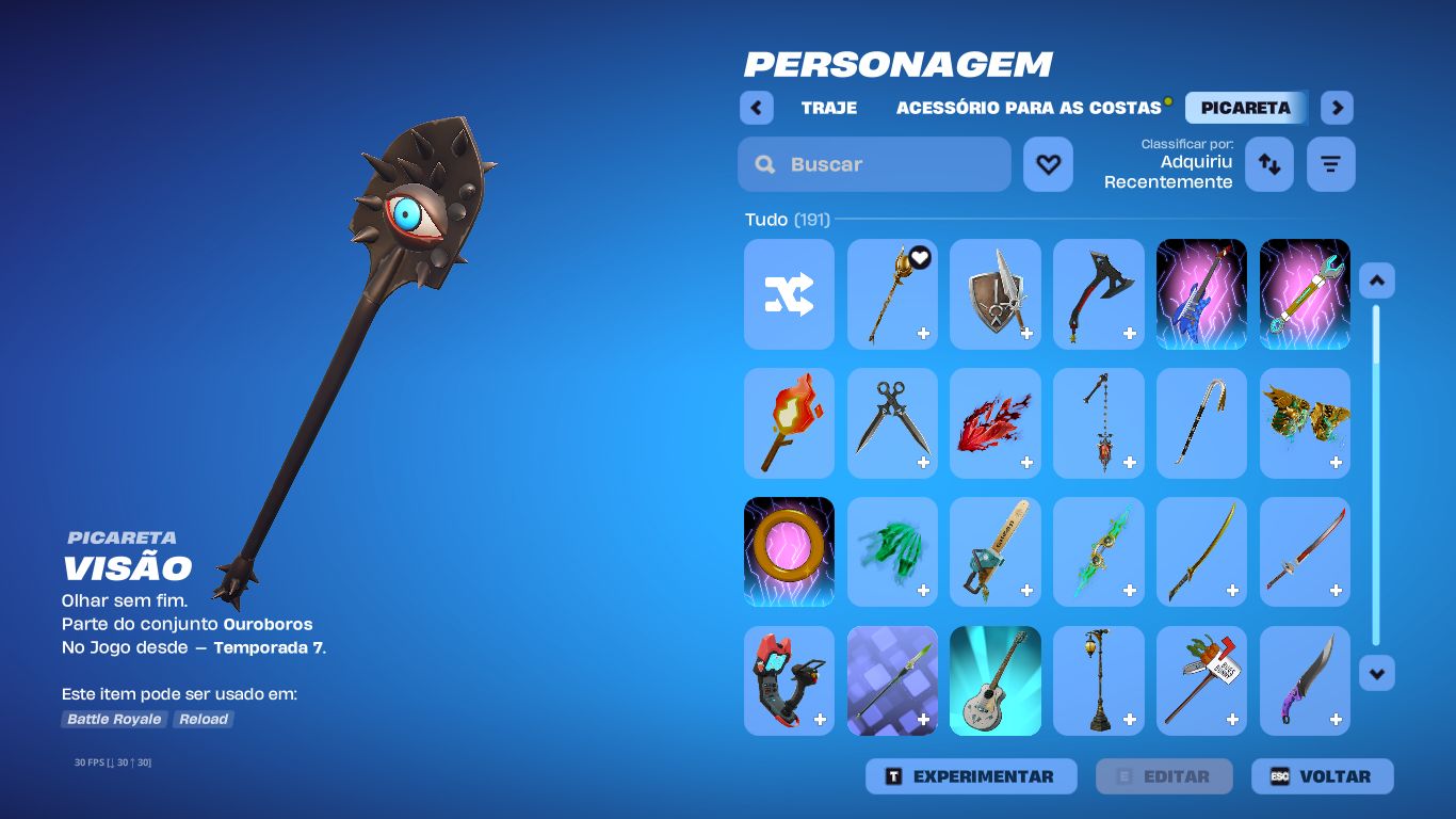 Conta de fortnite com 122 skins, 100 picaretas e atualmente com o clube ativado.