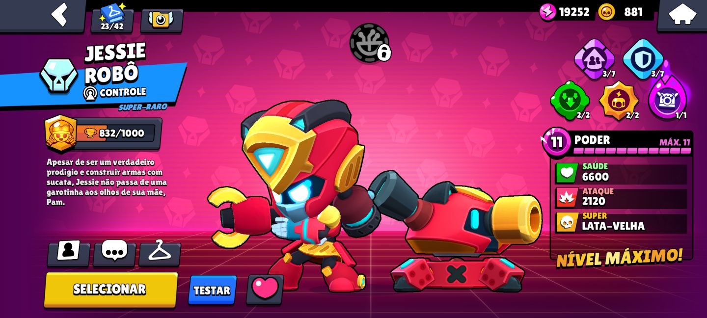 Continha top Brawl Stars - Várias skins, 60 Brawlers e 5mil troféus