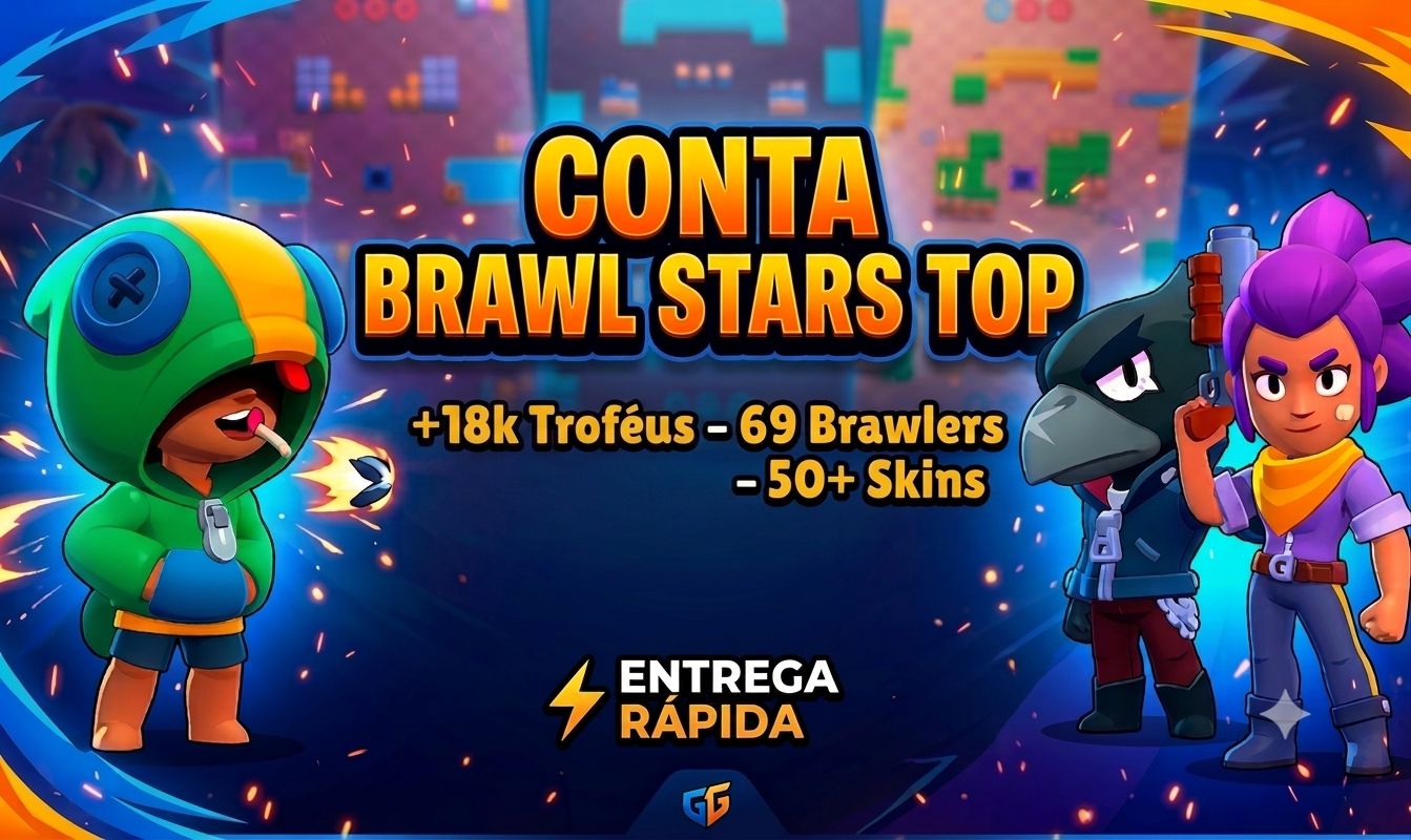 CONTA BRAWL STARS (DESDE 2020) 18K+ TROFÉUS + SKINS RARAS