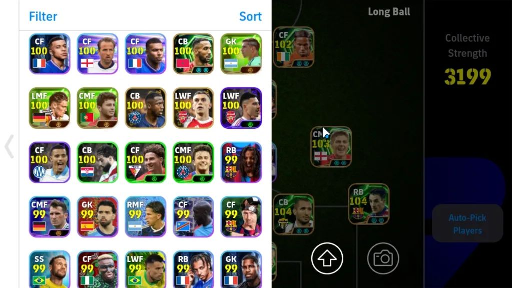 EFOOTBALL 3199 FC | GULLIT 106 | ROBERTO CARLOS 105 | BARESI 104 | CHIELLINI 104