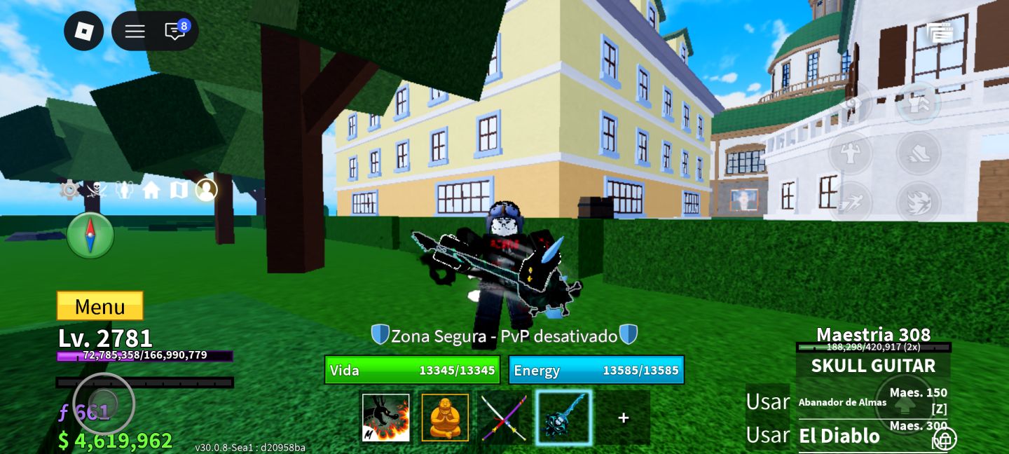 CONTA ROBLOX FOCADA EM BLOX FRUITS E SKINS + ROBUX