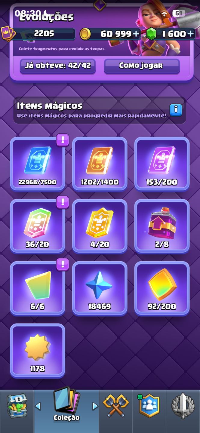 Conta de clash Royale 14K quase full