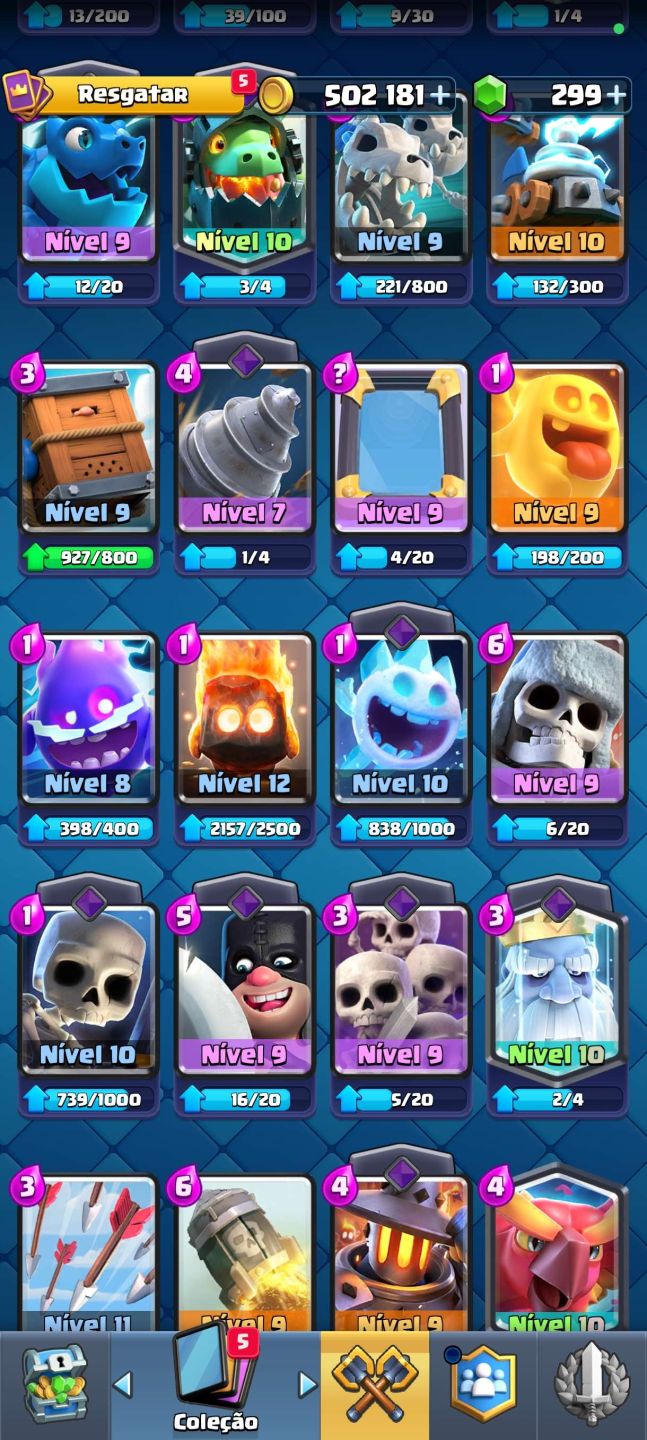 CONTA COM 28K DE TROFÉU GEMADINHA JUNTO COM CLASH ROYALE 3 HERÓI