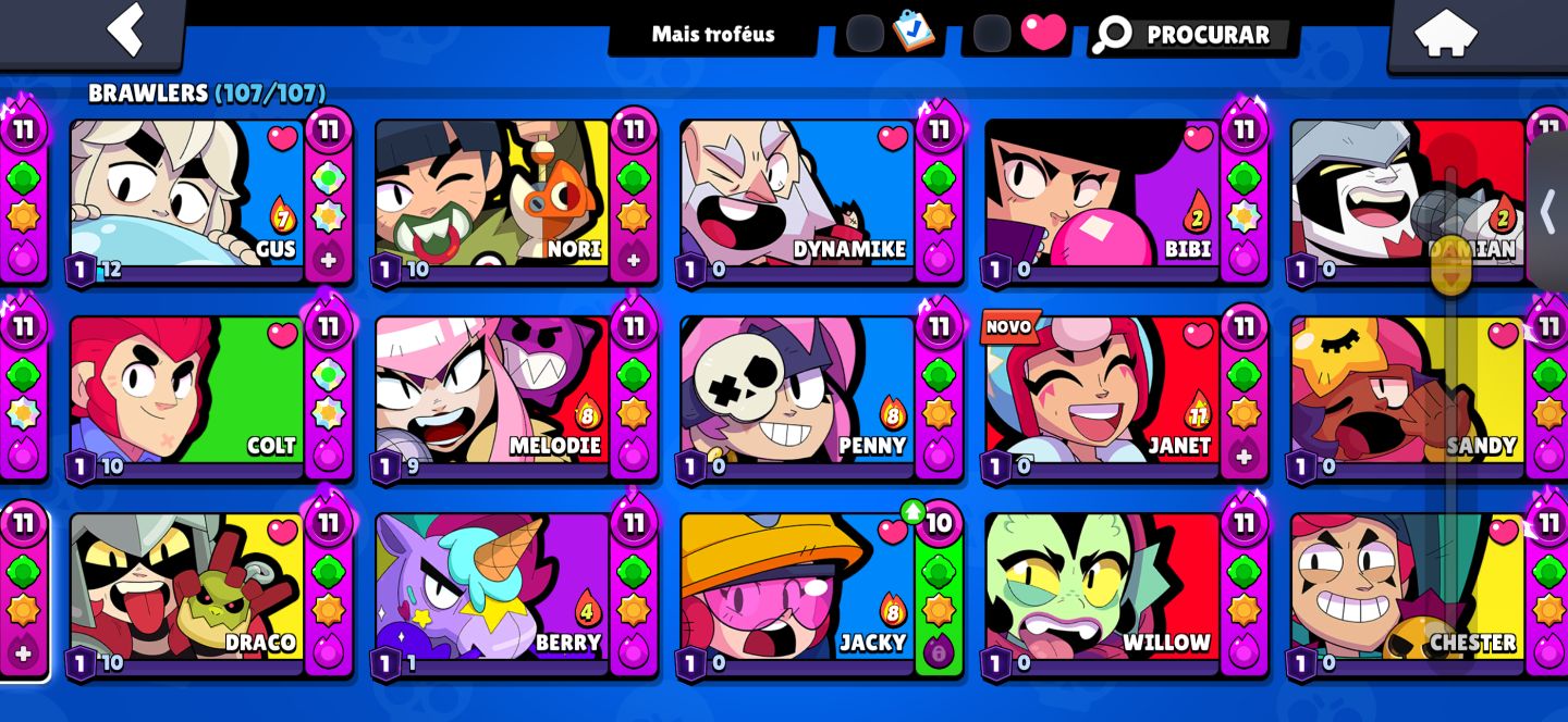 CONTA BRAWL STARS - FULL BRAWLER