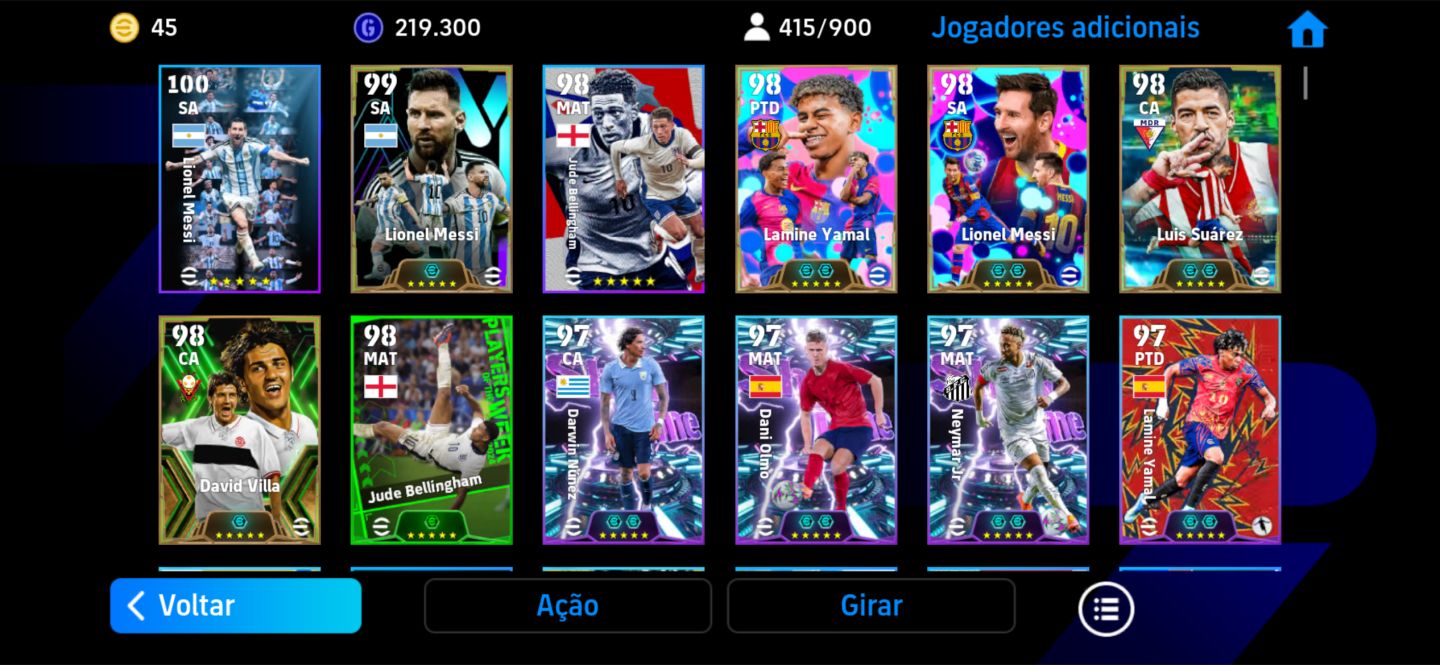 Conta top de eFootball à venda por apenas R$ 100! Força coletiva 320