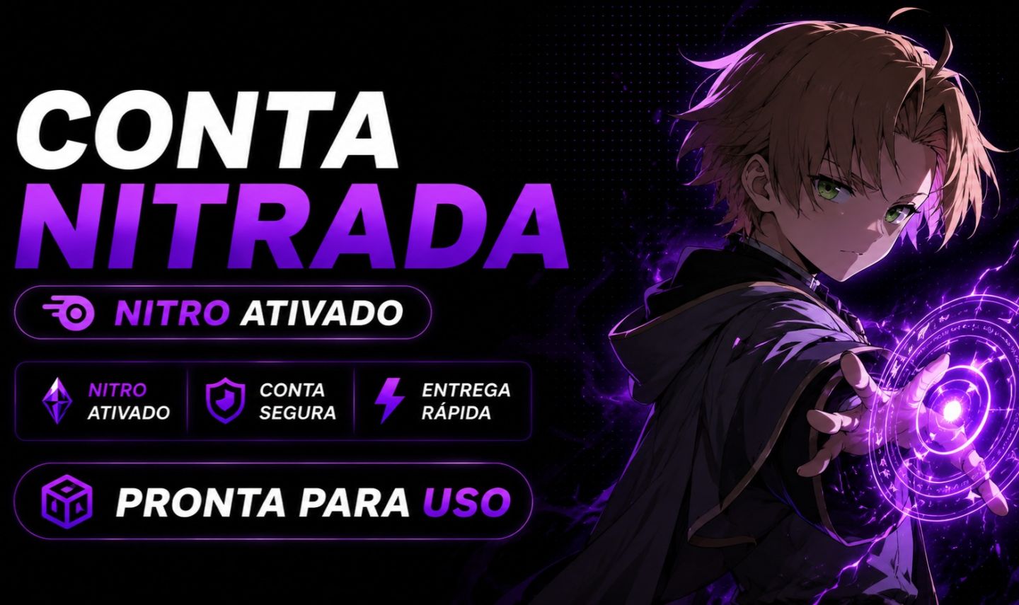 Conta Nitrada com Nitro Ativado | Mensal | Conta Premium
