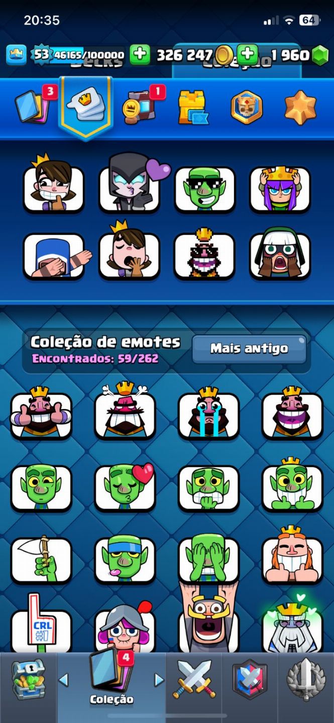 Conta Clash Royale Nivel 53 10k trofeus