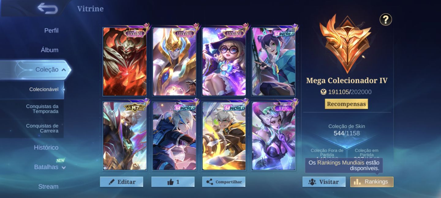 Conta mobile legends assassino