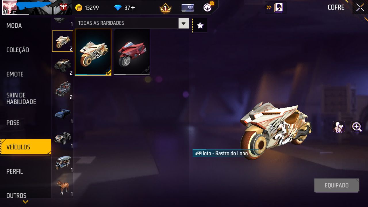 CONTA FREE FIRE MESTRE MODO RANK COM SKIN INOCENCIA E ECLIPSE E ENTRADA