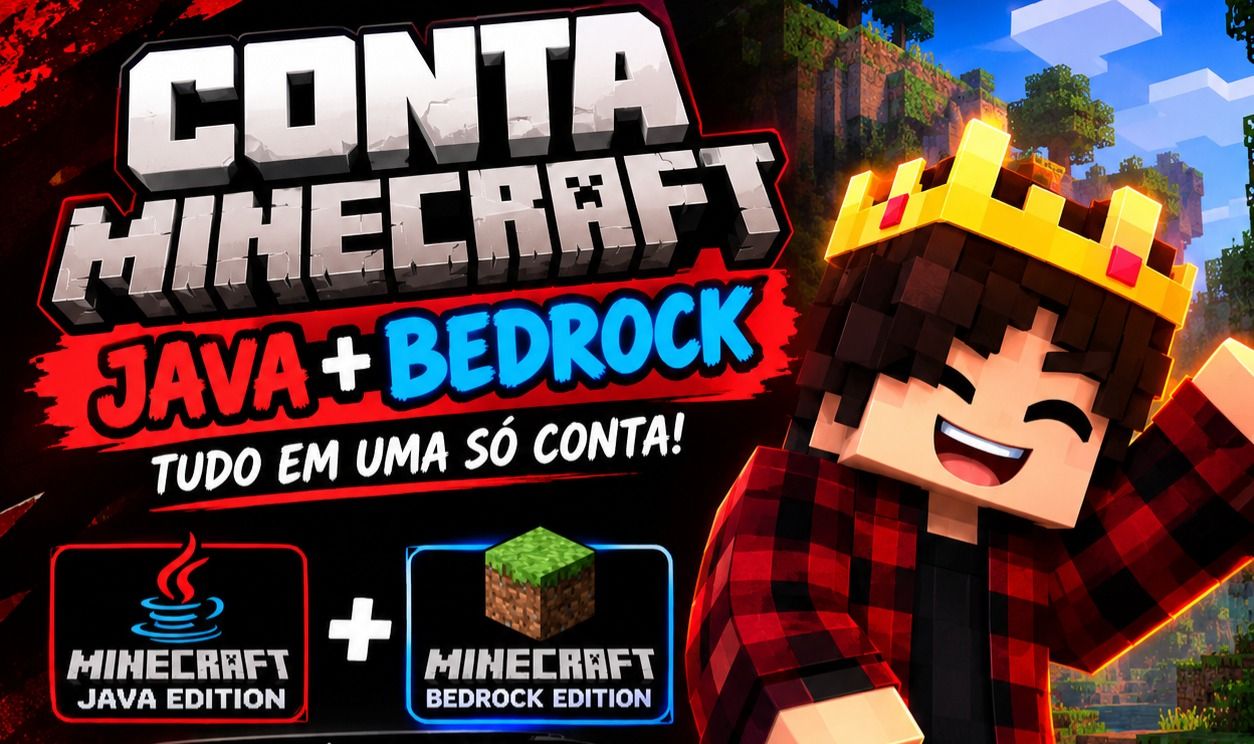 CONTA MINECRAFT JAVA-BADROCK