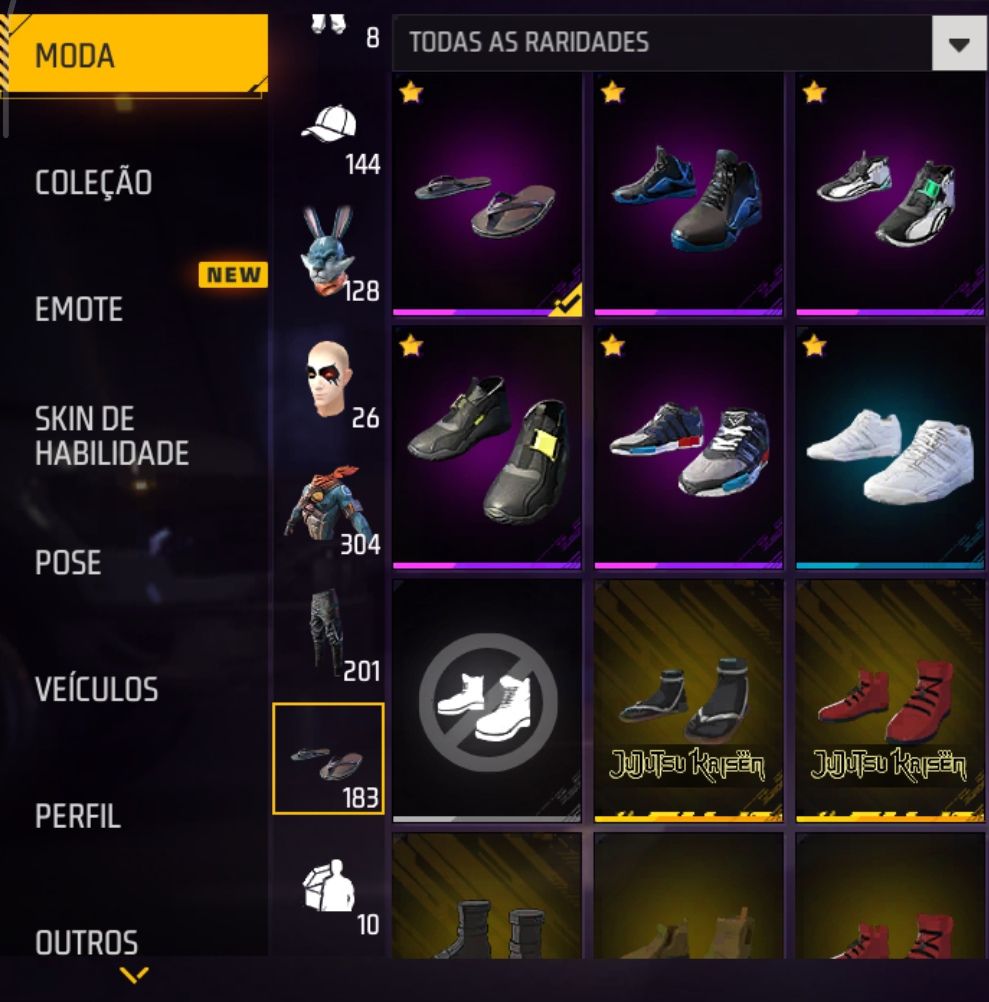 Conta de Free Fire com muitas parcerias, punho do Saitama e evolutivas!