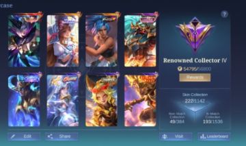 Conta Mobile Legends | 222 Skins | 120+ Heróis | Legend Miya