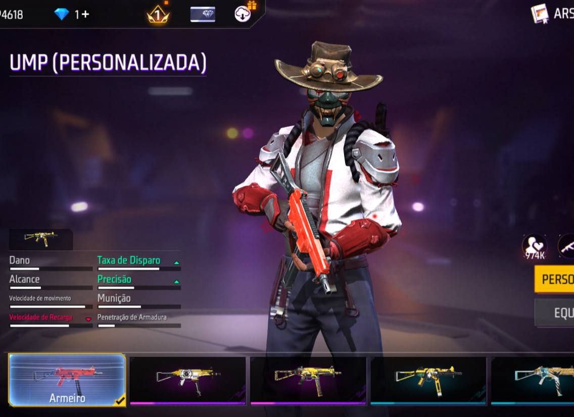 CONTA FF ANTIGA COM STEAMPUNK, BISCOITOS, UMP RUBY, S3,S4,S5, MINATO, GOLA ALTA