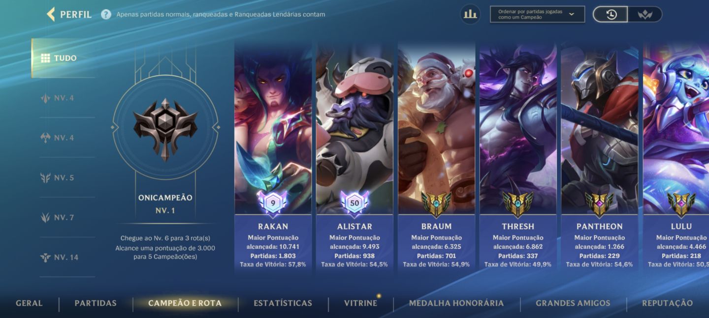 Conta ex monarca, high elo com skins raras