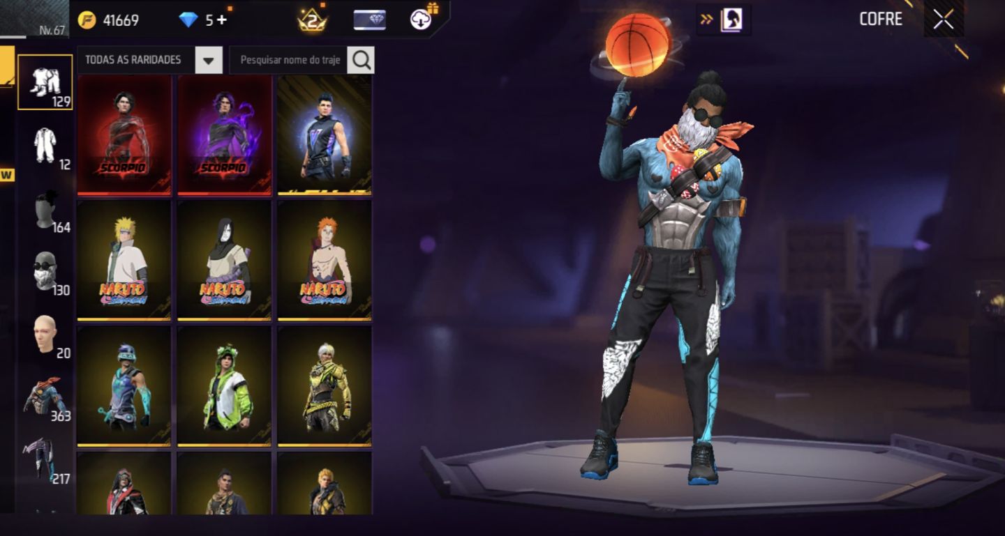 Conta de free fire com angelical bandeirao top criminal ump e xm8 att perm