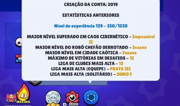 CONTA DE BRAWL STARS 59638 TROFEUS + DE CLASH 10672 TROFEUS