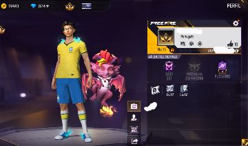Conta de free fire nv 15 + 820 diamantes + troca nick