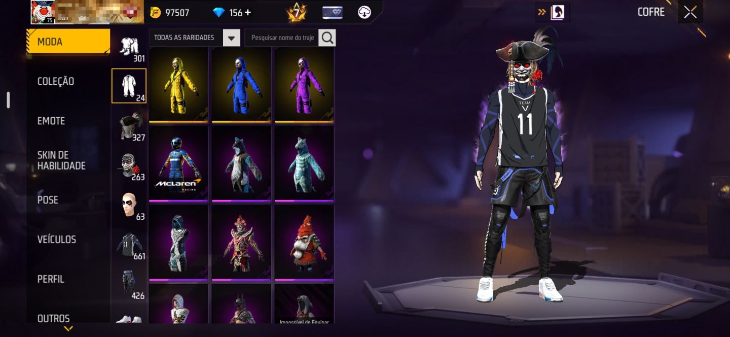 Conta de ff super rara