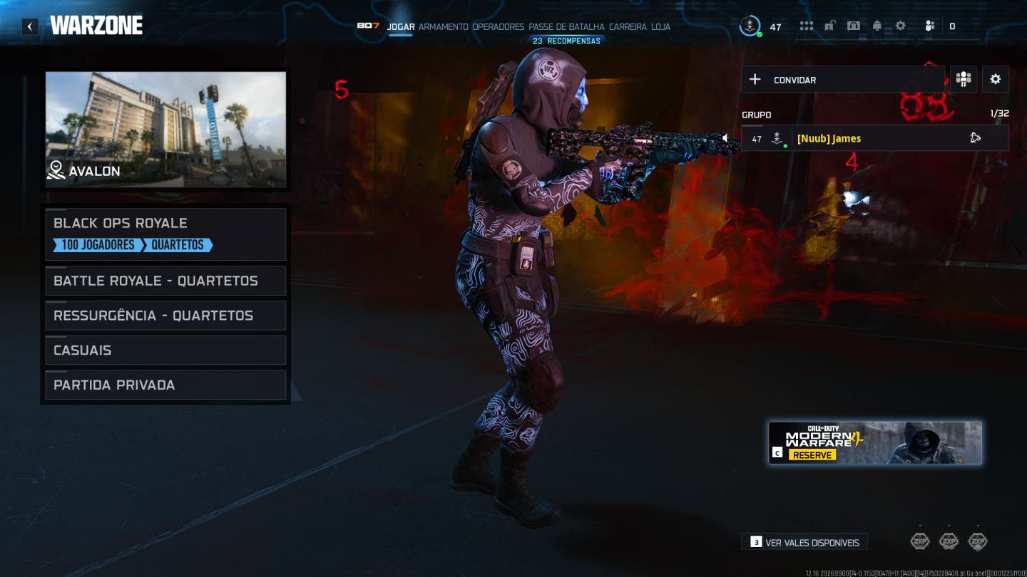 Conta 3 Nuke e 17 camuflagens