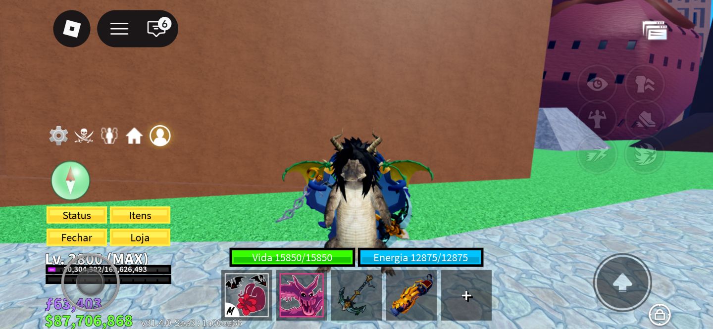 Conta de blox fruti com dragon perm