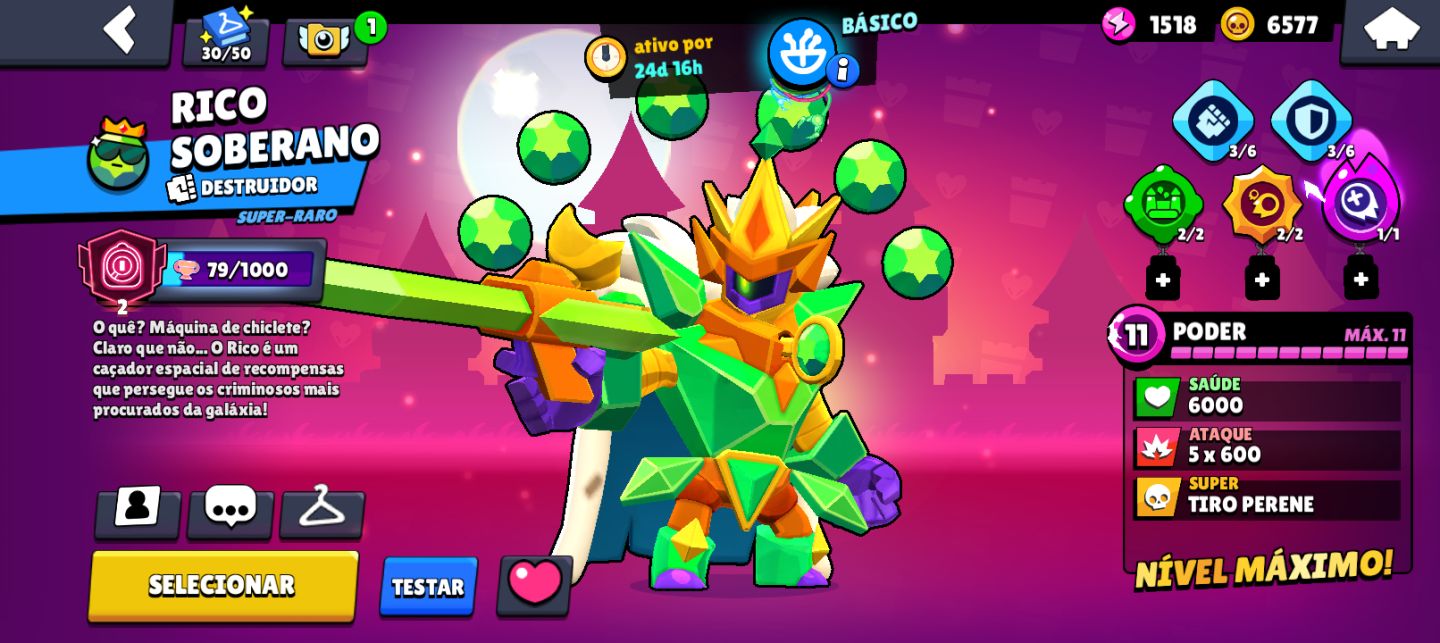 Conta brawl strars 18k troféus,46 brawlers 46 skins 1 hypercarregada, 1 lendaria