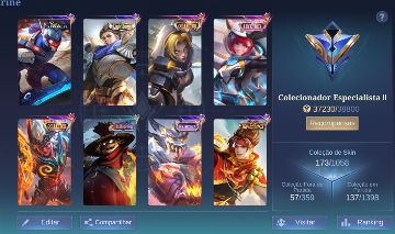 Conta de Mobile legends muito completa