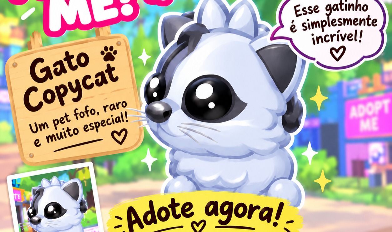Gato copycat legendário lindo ....